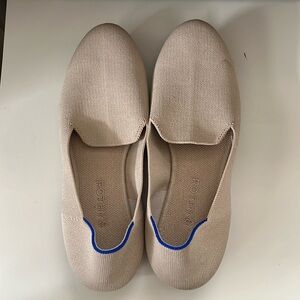 Never worn Roth loafers in cream color size 10.